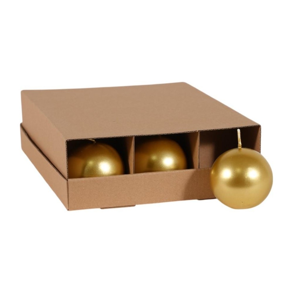 CANDELA SFERA ORO LUCIDO D.60 MM.